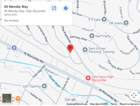 Map showing local area